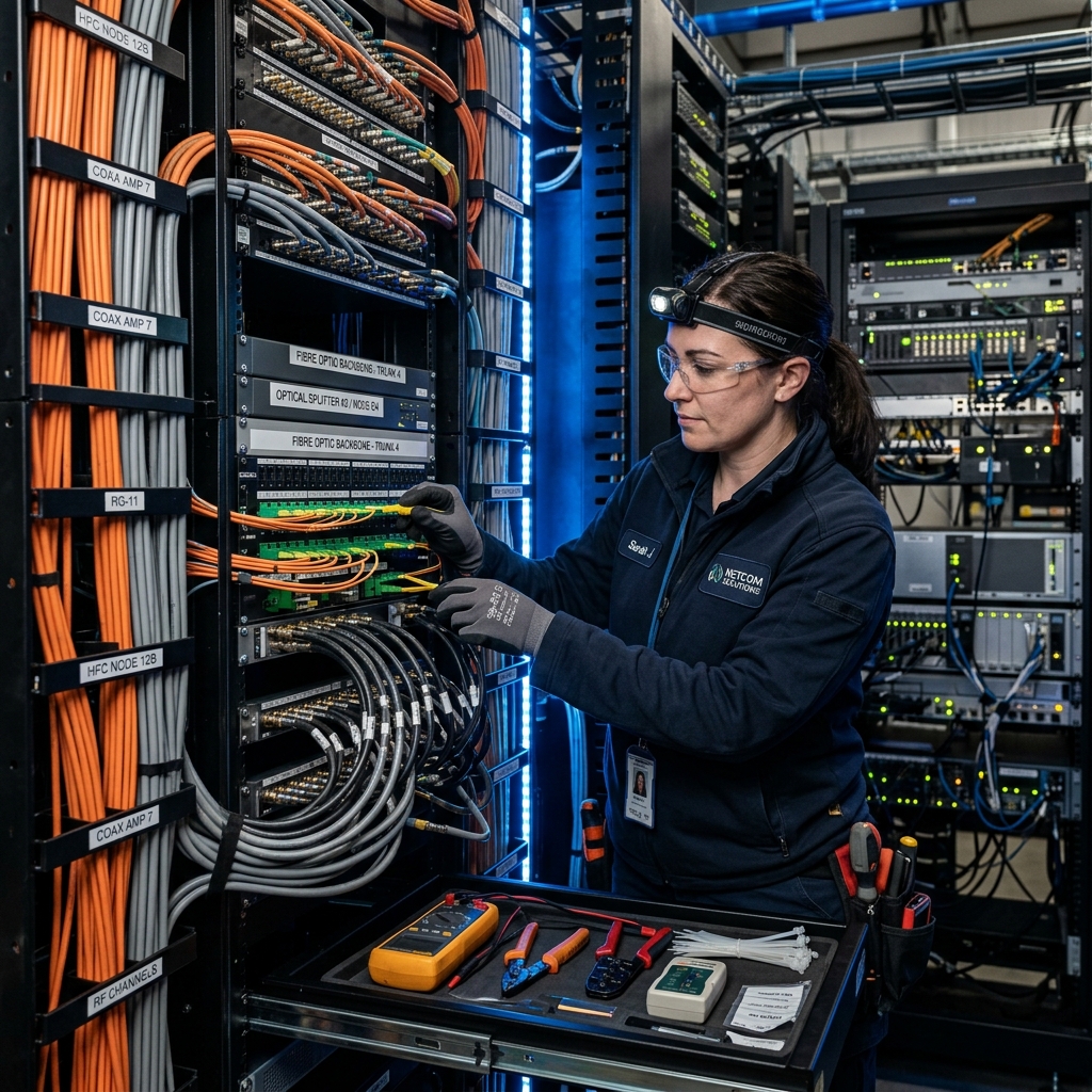 HFC coaxial network cabling installation Perth