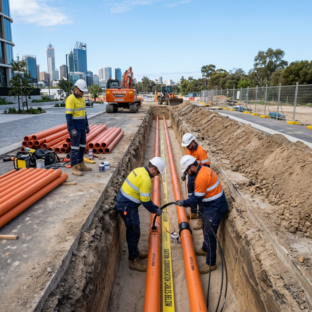 Aerial and underground cabling installation Perth
